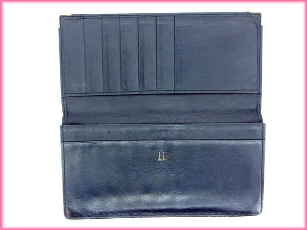 ダンヒル 長(zhǎng)札入れ レディース ブラック 中古