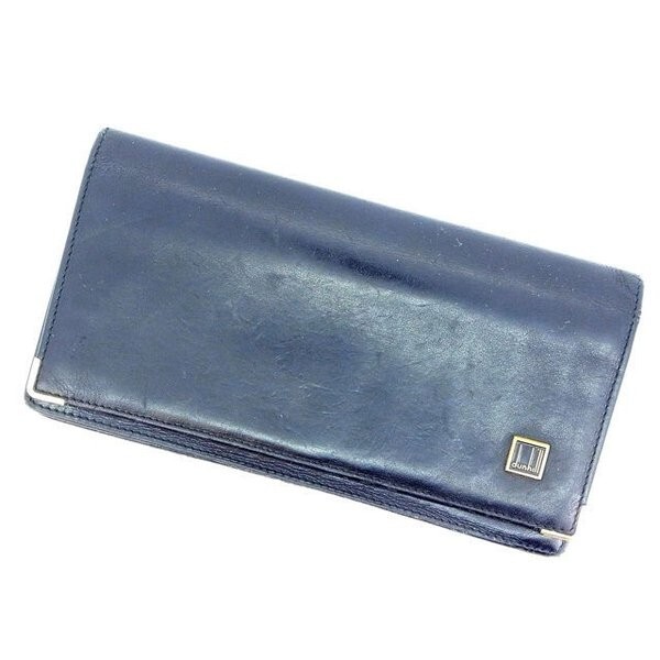 ダンヒル 長(zhǎng)札入れ レディース ブラック 中古