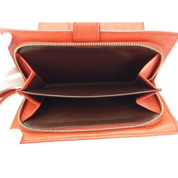 【難あり】ボッテガヴェネタ マキシイントレ オレンジ 長財布 ラウンドファスナー 難あり】ボッテガヴェネタ マキシイントレ オレンジ 長財布