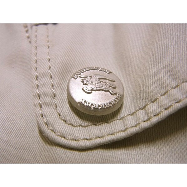 バーバリー コート ワークポケット レディース ?Lサイズ シングルZIP ライトベージュ 中古