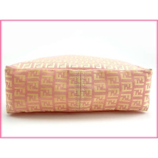 フェンディ トートバッグ /ハンドバッグ レディース ズッキーノ ピンク×ベージュ 中古