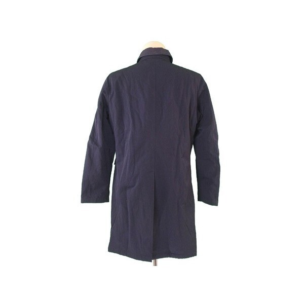 プラダ コート ロング レディース ?50サイズ シングルZIP ブラック 中古