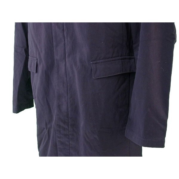 プラダ コート ロング レディース ?50サイズ シングルZIP ブラック 中古