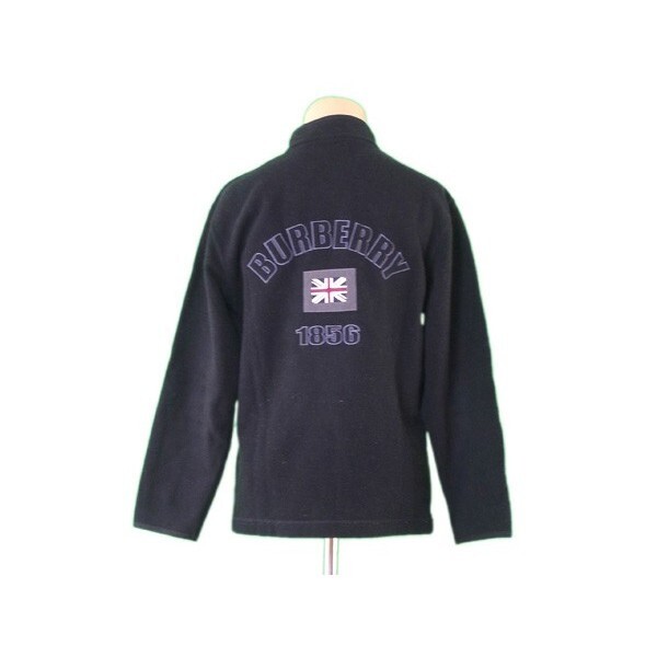 バーバリー トレーナー スタンドZIP レディース ?150Aサイズ ホース刺繍 ブラック×レッド 中古
