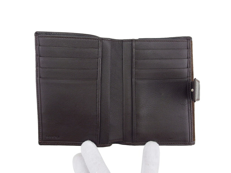 ロエベ Wホック 財布 二つ折り 財布 LOEWE 中古