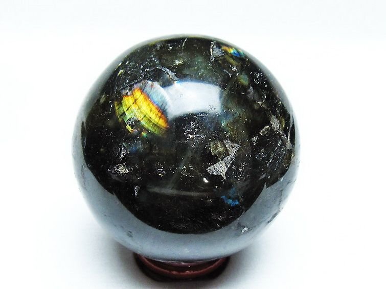 誠安◇極品天然AAAラブラドライト丸玉 73mm [T571-4740 誠安◇極品天然AAAラブラドライト丸玉 73mm [T571-4740