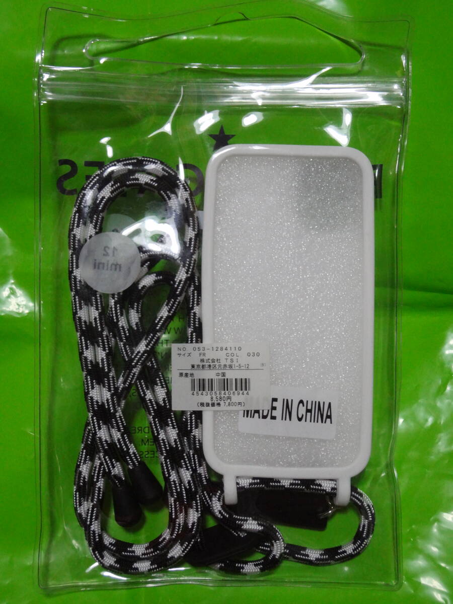 PEARLY GATES iPhone12 mini белый смартфон кейс покрытие с ремешком . обычная цена 7800 иен Pearly Gates 