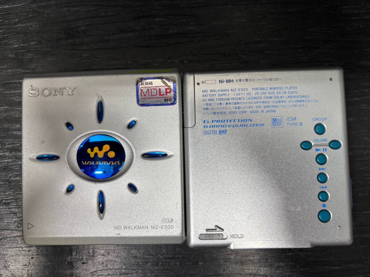 男女兼用 MZ-E520シルバー と MZ-E720ブルー ポータブル 男女兼用 MZ-E520シルバー と MZ-E720ブルー ポータブル