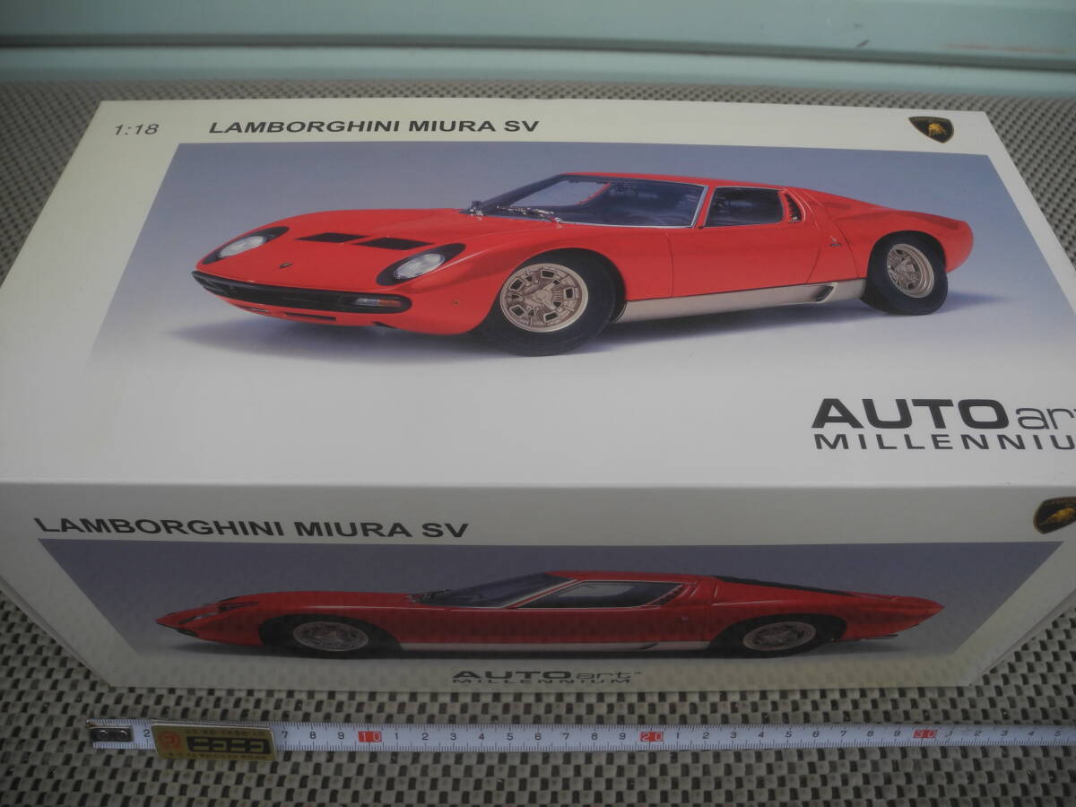 【新品未開封】ミニカー 1/18 Lamborghini Miura SV(レッド) 「MILLENNIUMシリーズ」 [74543] オートアート ミニカー