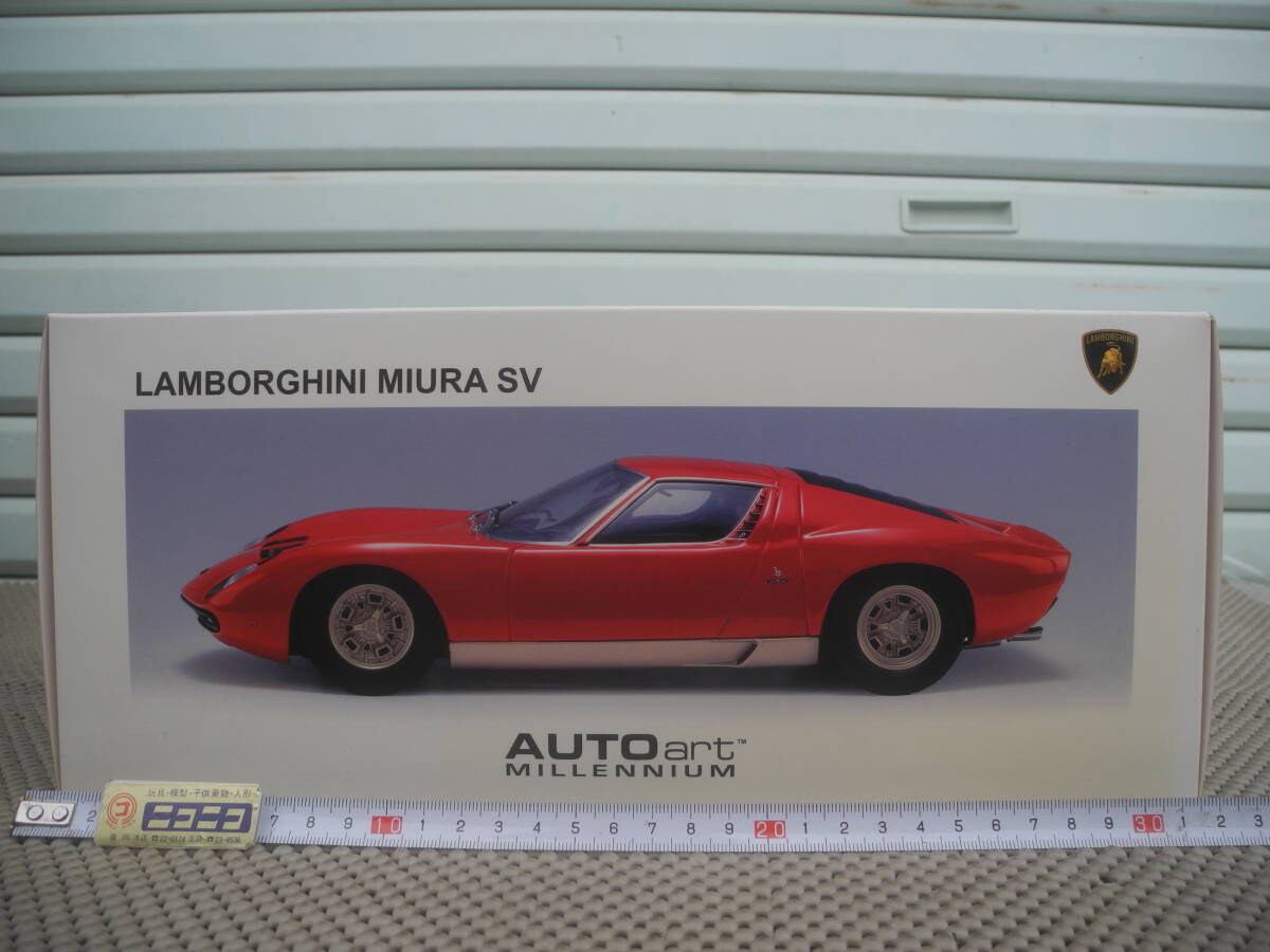 【新品未開封】ミニカー 1/18 Lamborghini Miura SV(レッド) 「MILLENNIUMシリーズ」 [74543] オートアート ミニカー