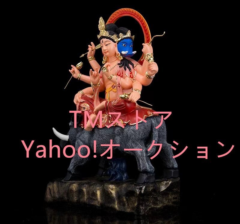 摩利支天像 座像 騎猪像 守護神 樹脂製 総高34cm(仏像)|売買 摩利支天像 座像 騎猪像 守護神 樹脂製 総高34cm(仏像)|売買