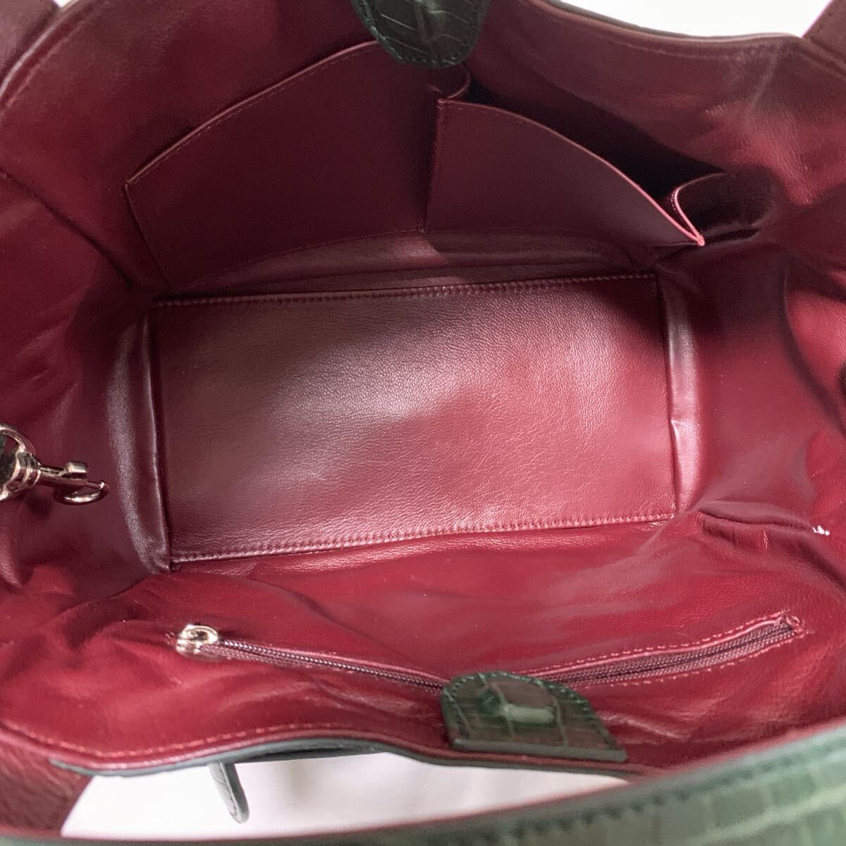 1円 極美品 マットクロコダイル 2way ハンドバッグ ショルダー 1円 極美品 マットクロコダイル 2way ハンドバッグ ショルダー