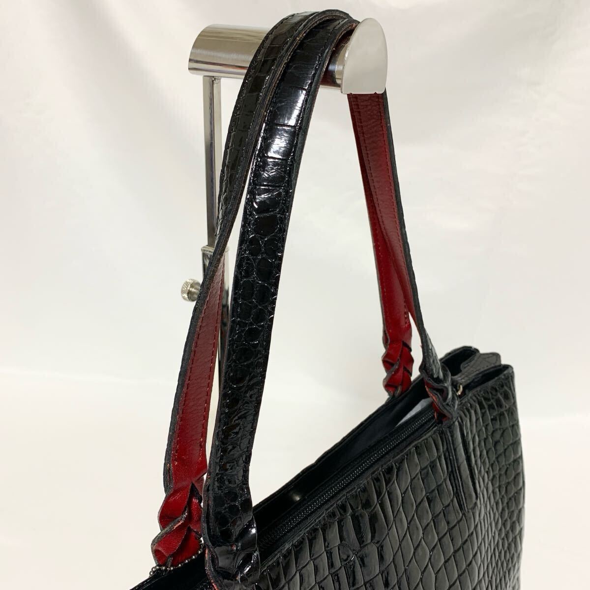 美品 JRA ポロサス シャイニング クロコダイル センター取り 美品 JRA ポロサス シャイニング クロコダイル センター取り