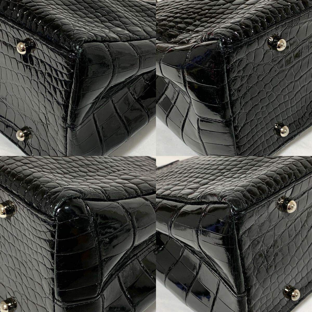 美品 JRA ポロサス シャイニング クロコダイル センター取り 美品 JRA ポロサス シャイニング クロコダイル センター取り