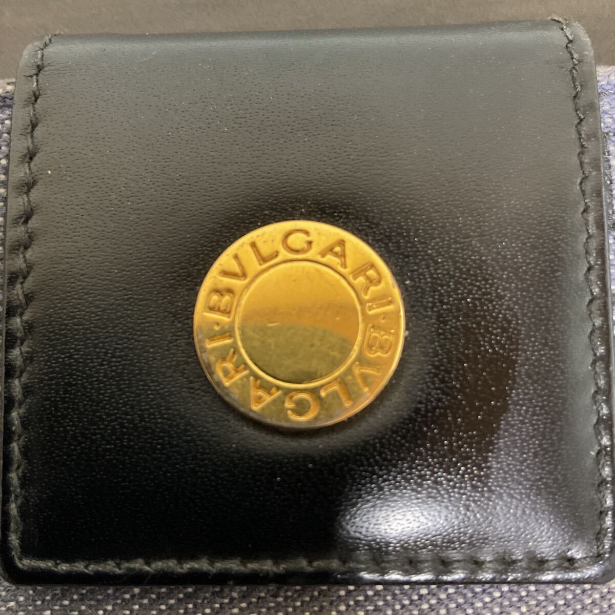 BVLGARI ブルガリ 二つ折り 財布 ロゴマニア デニム レザー 二 BVLGARI ブルガリ 二つ折り 財布 ロゴマニア デニム レザー 二