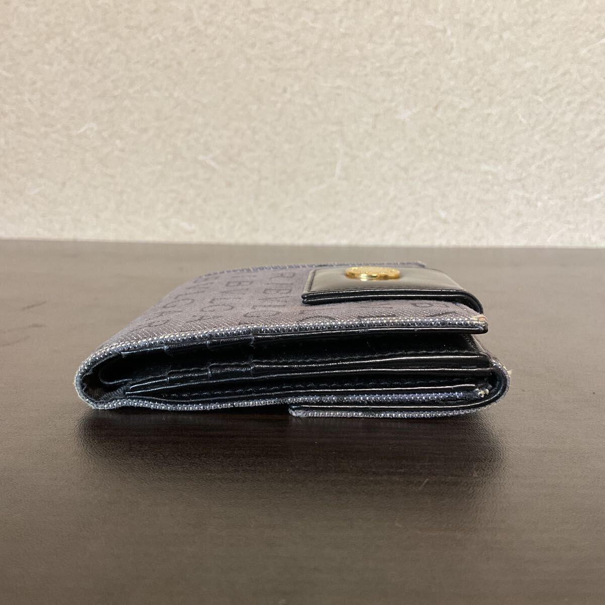 BVLGARI ブルガリ 二つ折り 財布 ロゴマニア デニム レザー 二 BVLGARI ブルガリ 二つ折り 財布 ロゴマニア デニム レザー 二