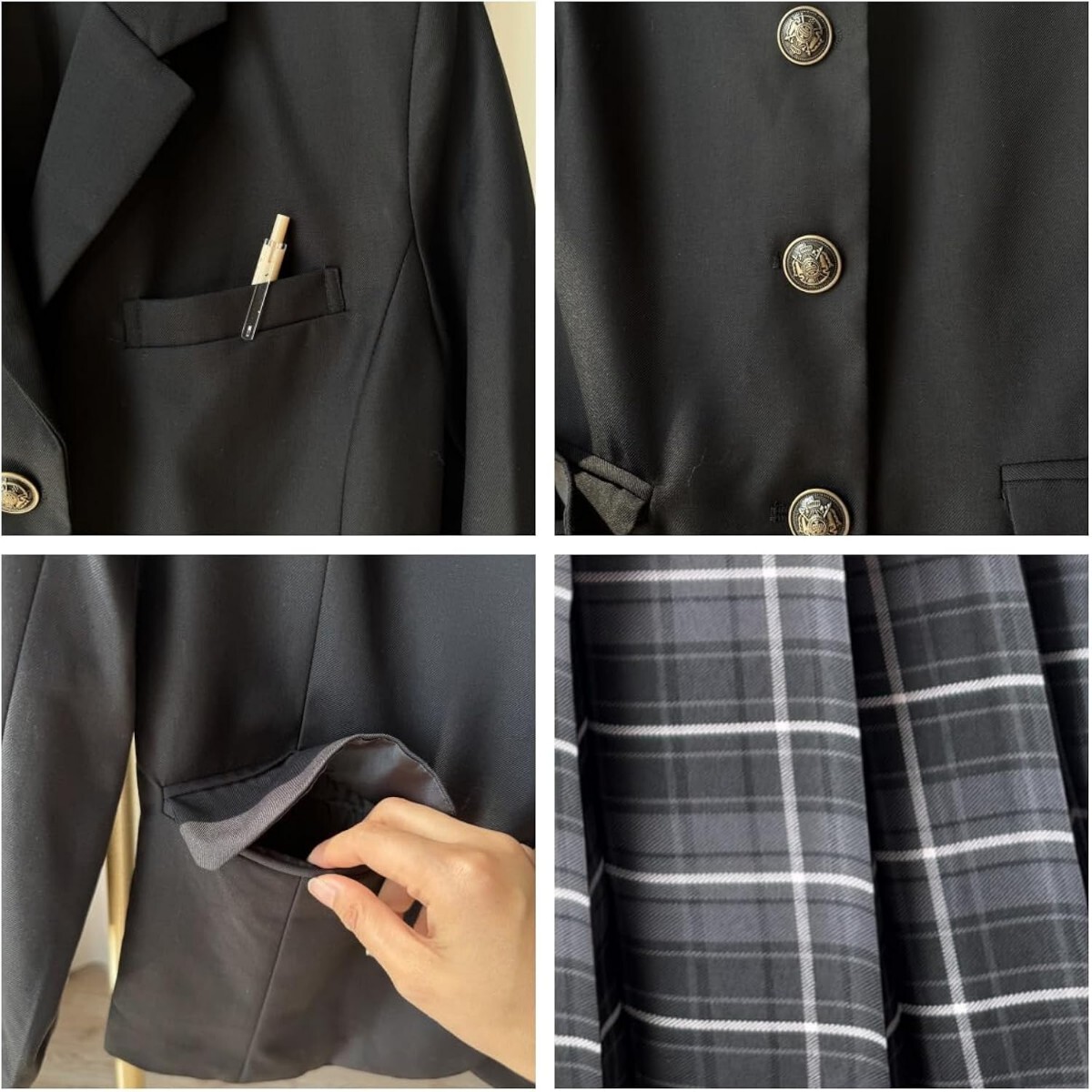 新品 定価5 999円 M ブラック COSSA ブレザー 制服コスプレ 5点 新品 定価5 999円 M ブラック COSSA ブレザー 制服コスプレ 5点