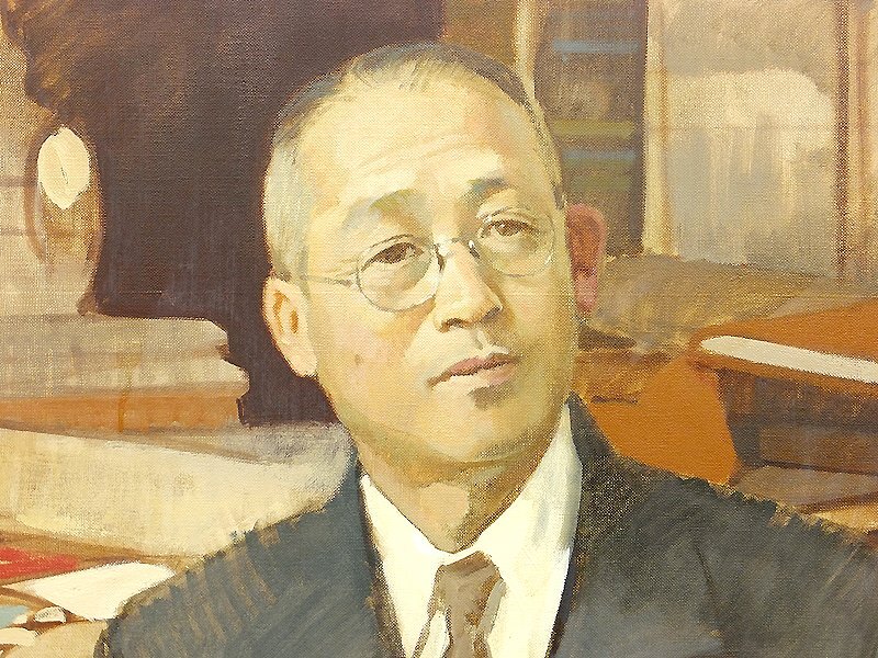 GLC】小磯良平 「男の肖像」 油彩15号 文化功労者 東京芸大名誉