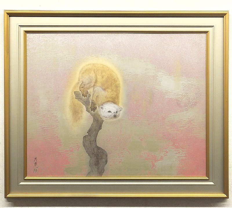 【GLC】下田義寛 「麗日」 日本畫40號(hào)共シール 院展同人 師：巖橋英遠(yuǎn) 総理大臣賞 ◆大作逸品!