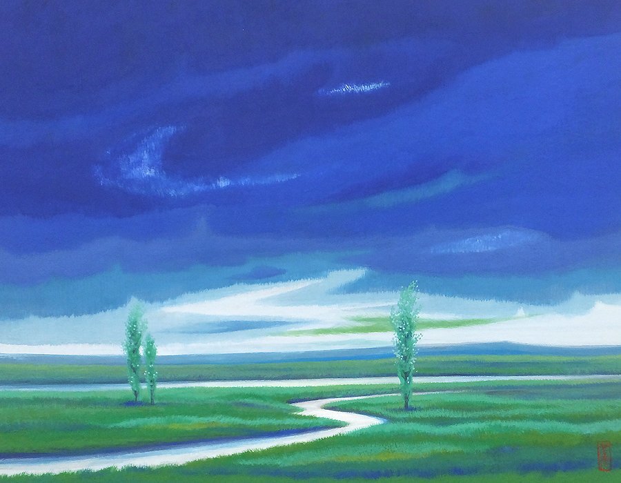 GLC】川崎春彦 「初夏」 日本画10号共シール 芸術院会員 日展 GLC】川崎春彦 「初夏」 日本画10号共シール 芸術院会員 日展