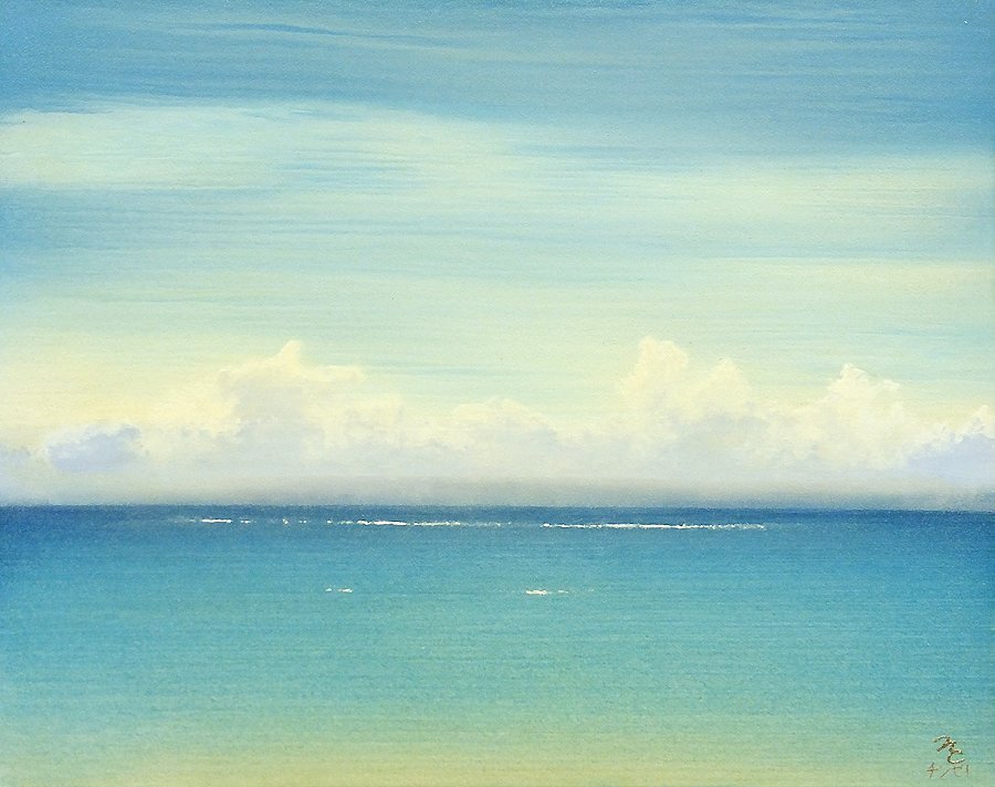 GLC】鎮西直秀 「瑞景 沖縄図」 ◇一枚の絵取扱・油彩3号 一枚の GLC】鎮西直秀 「瑞景 沖縄図」 ◇一枚の絵取扱・油彩3号 一枚の