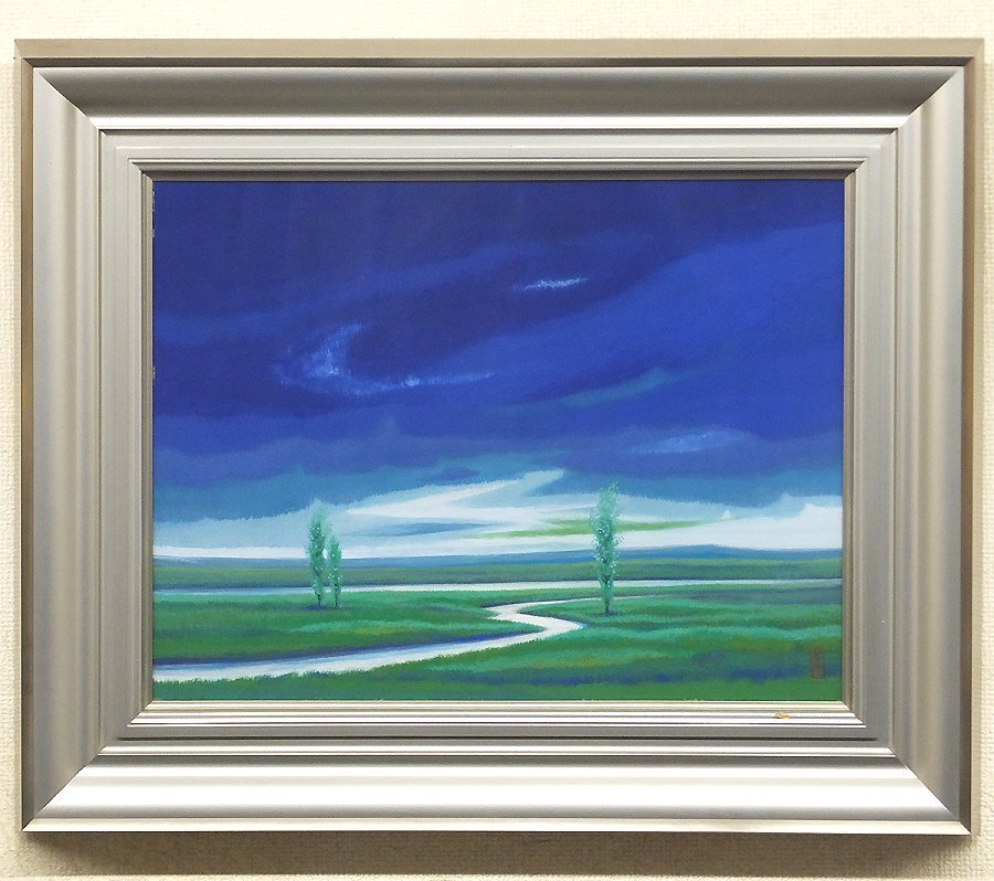 GLC】川崎春彦 「初夏」 日本画10号共シール 芸術院会員 日展 GLC】川崎春彦 「初夏」 日本画10号共シール 芸術院会員 日展