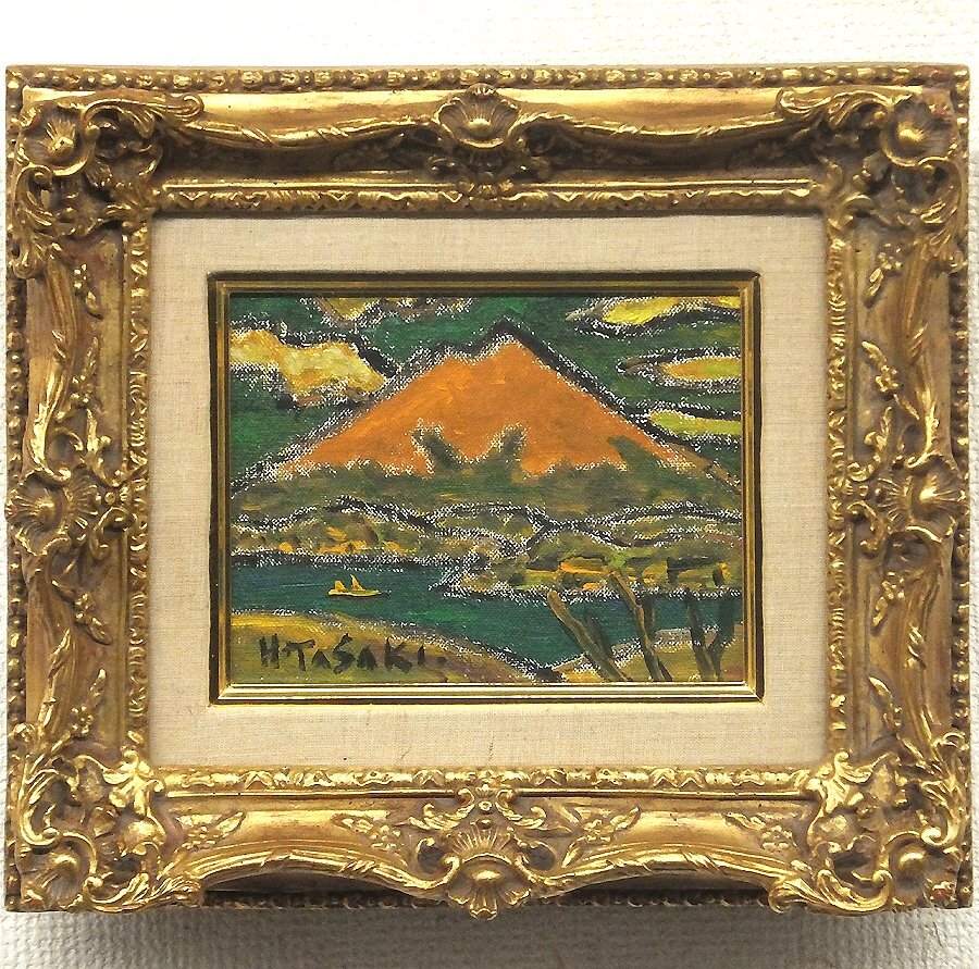 真作】版画 田崎広助 リトグラフ 白富士 文化勲章受章 名品 S28