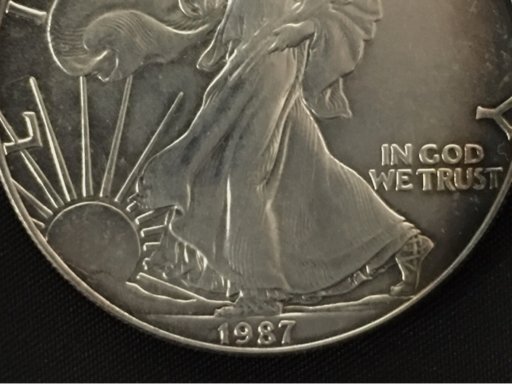 アメリカ リバティコイン 1987年 イーグル 1OZ FINE SILVER ONE
