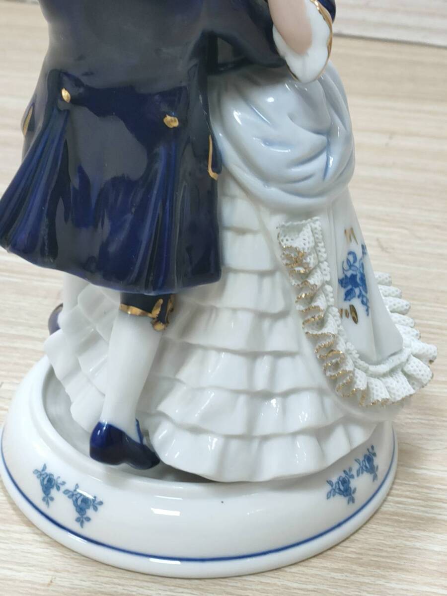 Demain 西洋陶器人形 回転オルゴール ドマン 貴公子と貴婦人 Demain 西洋陶器人形 回転オルゴール ドマン 貴公子と貴婦人