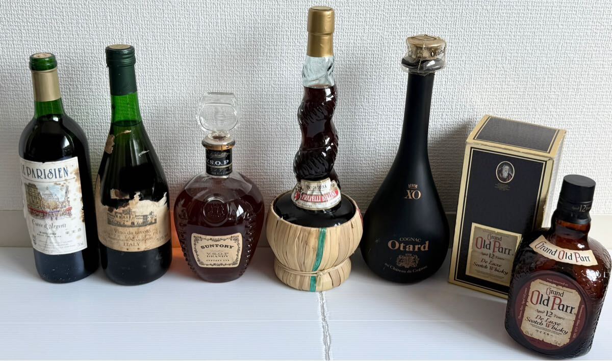 現状品】お酒まとめて 6本 ワイン ブランデー ウイスキー Old 現状品】お酒まとめて 6本 ワイン ブランデー ウイスキー Old