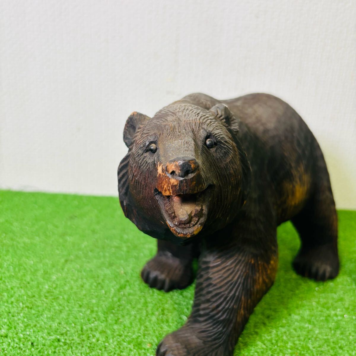 a500 茂木多喜治 木彫り 熊 北海道 八雲 北雪之作在銘 伝統工芸 a500 茂木多喜治 木彫り 熊 北海道 八雲 北雪之作在銘 伝統工芸