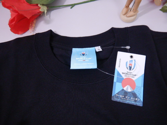 ラグビーワールドカップ 公式Tシャツ 日本代表 黒 歌舞伎 レア ラグビーワールドカップ 公式Tシャツ 日本代表 黒 歌舞伎 レア