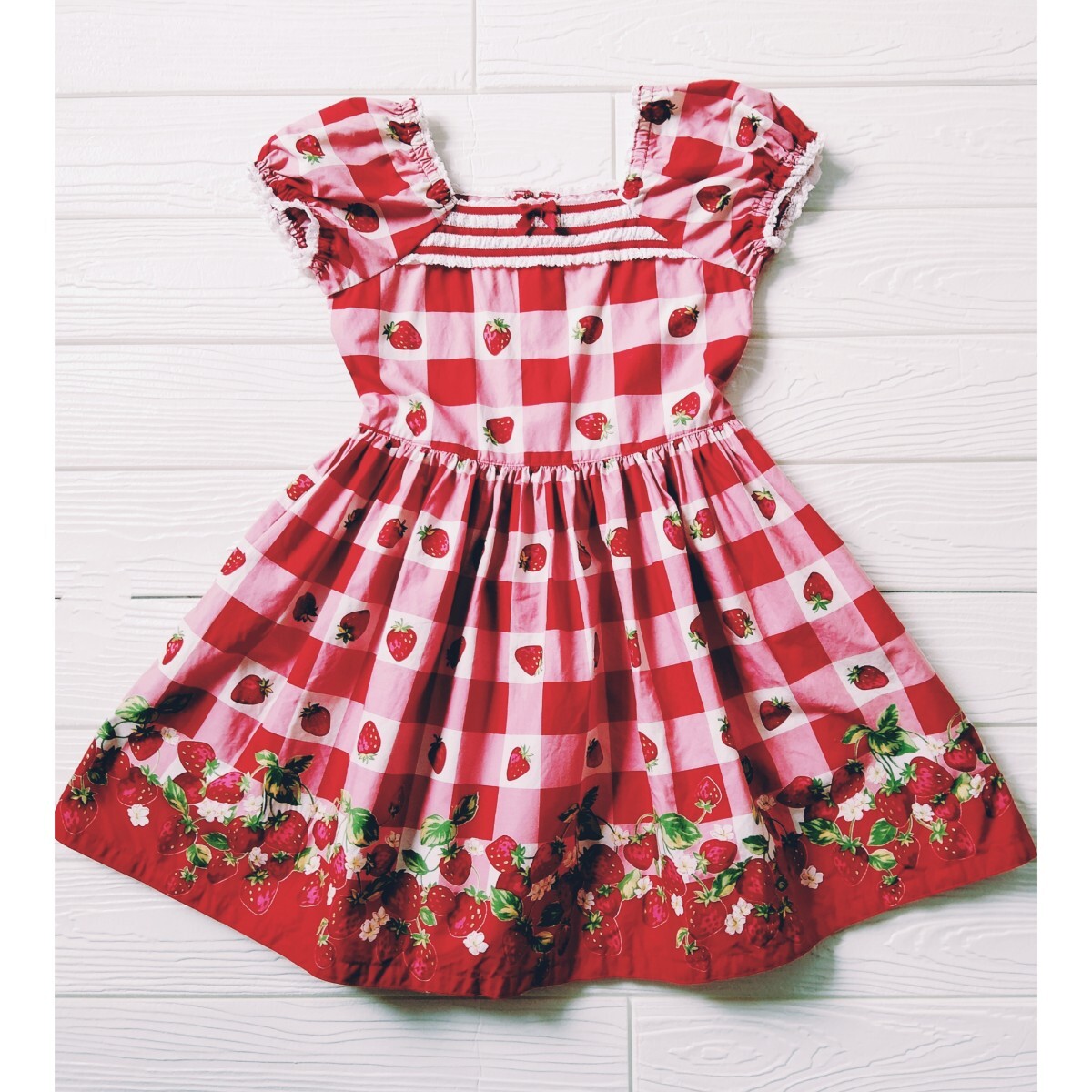 ShirleyTemple シャーリーテンプル ブロックいちご ワンピース ShirleyTemple シャーリーテンプル ブロックいちご ワンピース