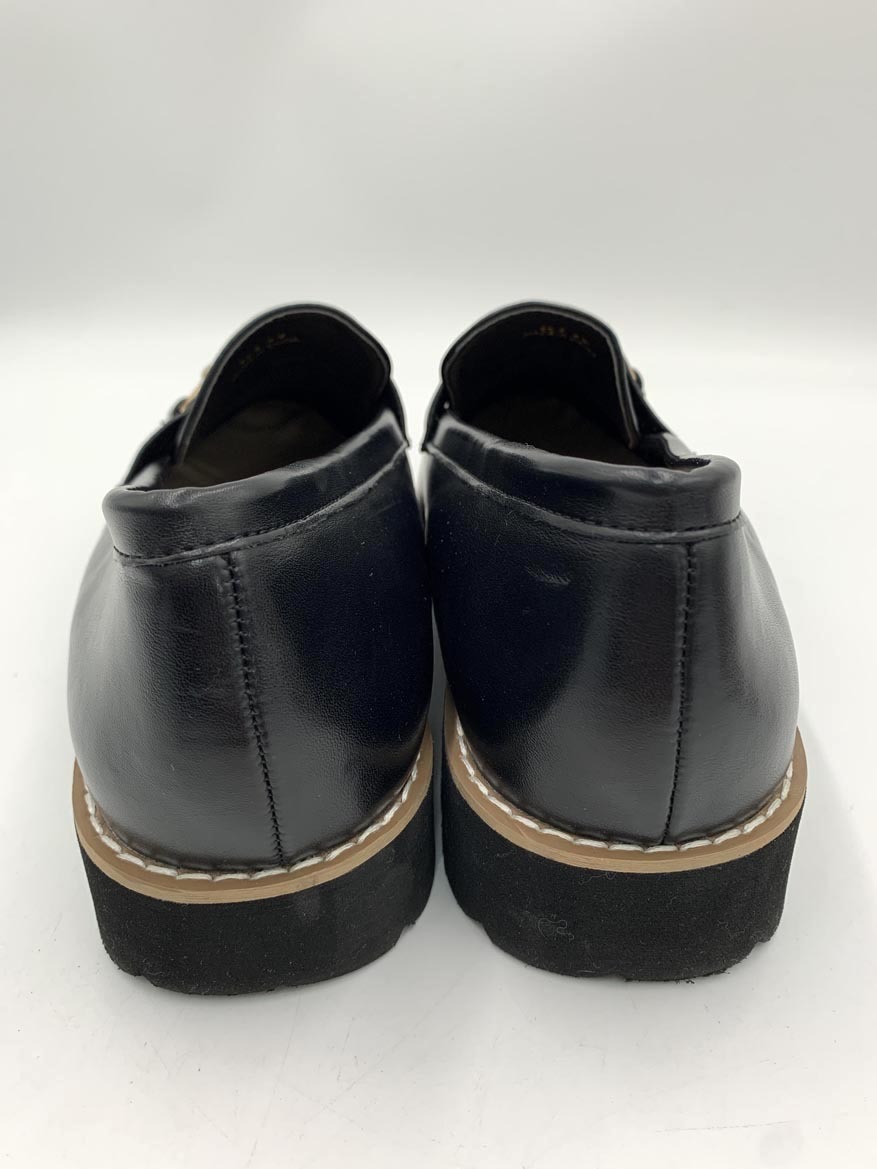 masyugirlmashu девушка 4E широкий bit узор толщина низ Loafer обувь size24.5/ чёрный ## * fdc5 женский 