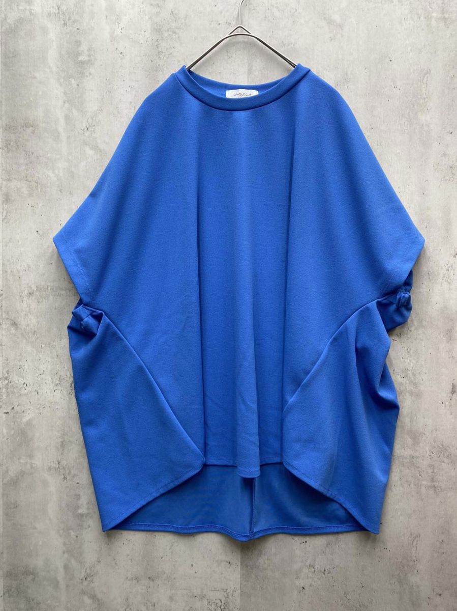 ゆうパケットOK 美品 OPAQUE.CLIP オペーク ドット クリップ UV イージードルマントップス カットソー 洗濯機(jī)洗い可 size40/L/ブルー ■◆
