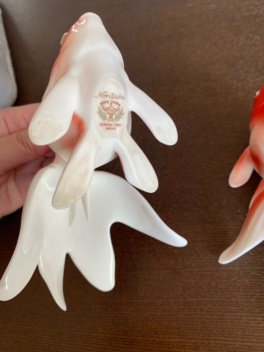 ノリタケ オールド Noritake 金魚 置物 フィギュリン BONE CHINA ノリタケ オールド Noritake 金魚 置物 フィギュリン BONE CHINA