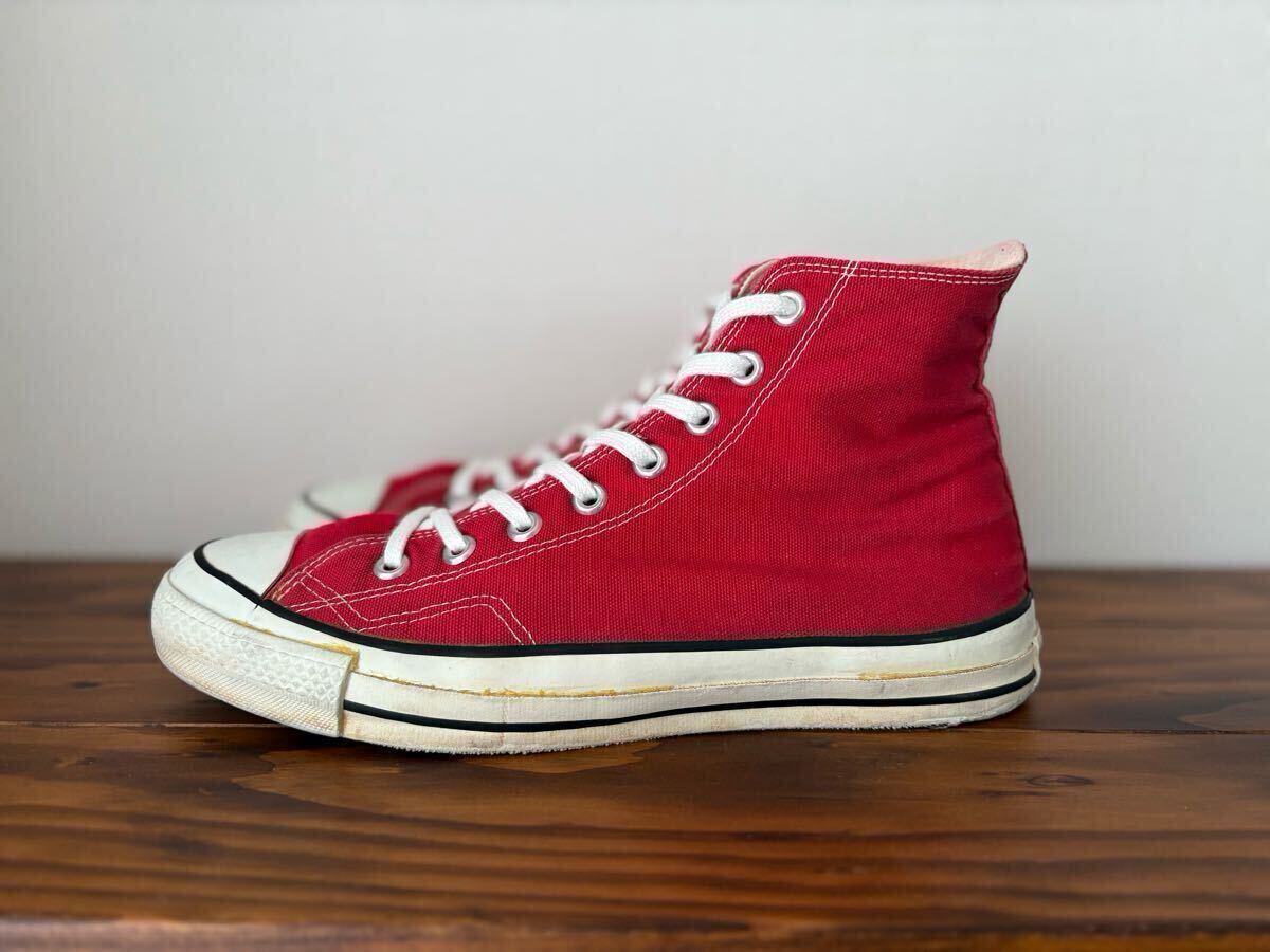 80s converse All Star Hi あて布 28cm レッド/ Made in USA US9 80s converse All Star Hi あて布 28cm レッド/ Made in USA US9