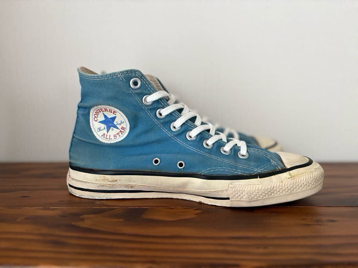 80s converse All Star Hi あて布 27cm サックス/ Made in USA 80s converse All Star Hi あて布 27cm サックス/ Made in USA