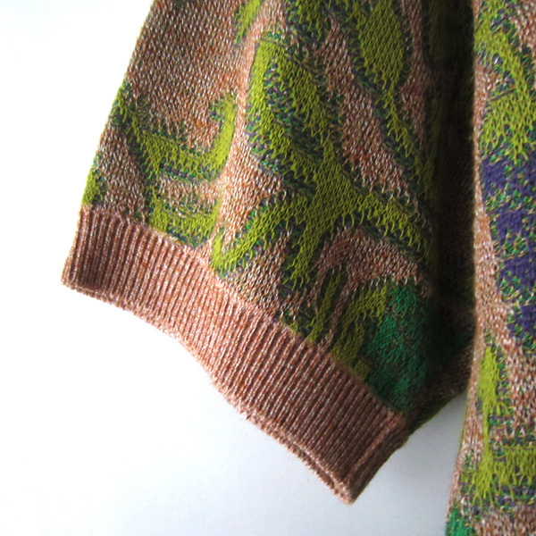 美品　Axy MIZUNO★　ジャガード　総柄　半袖ポロシャツ　M_画像5