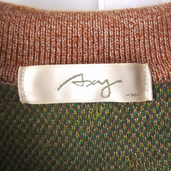 美品　Axy MIZUNO★　ジャガード　総柄　半袖ポロシャツ　M_画像6