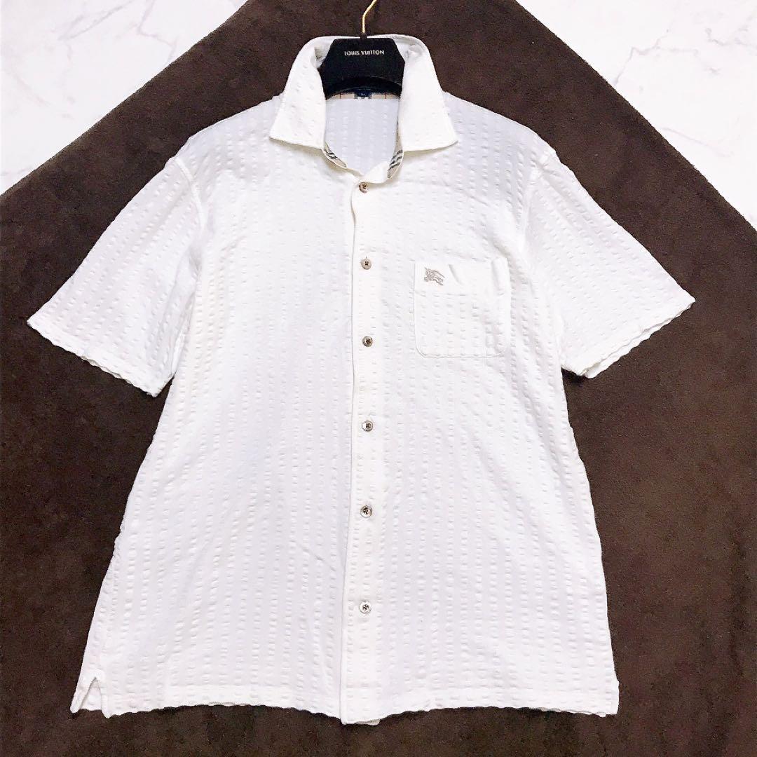 美品/Lサイズ/メガチェック】バーバリーロンドン シアサッカー 美品/Lサイズ/メガチェック】バーバリーロンドン シアサッカー