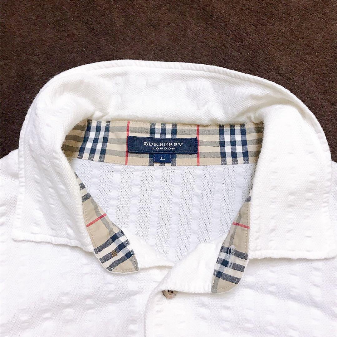 美品/Lサイズ/メガチェック】バーバリーロンドン シアサッカー 美品/Lサイズ/メガチェック】バーバリーロンドン シアサッカー
