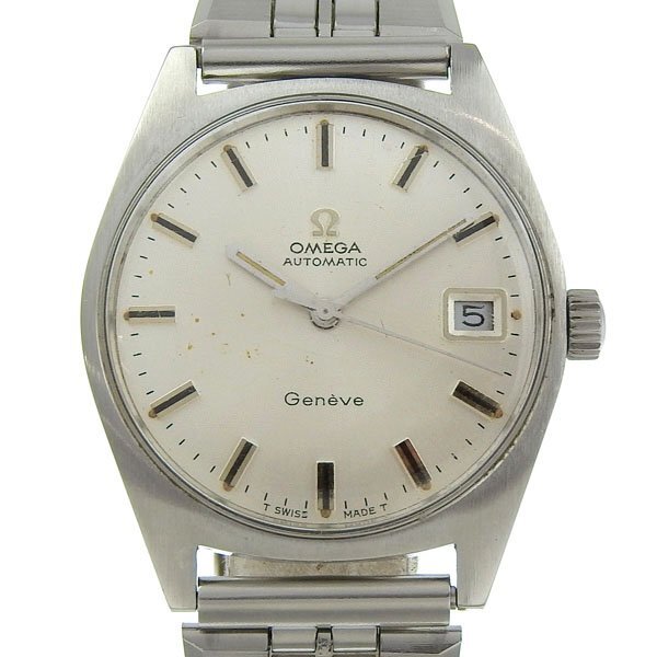 1円 稼働 オメガ OMEGA 自動巻き ジュネーブ シルバー文字盤 SS 1円 稼働 オメガ OMEGA 自動巻き ジュネーブ シルバー文字盤 SS