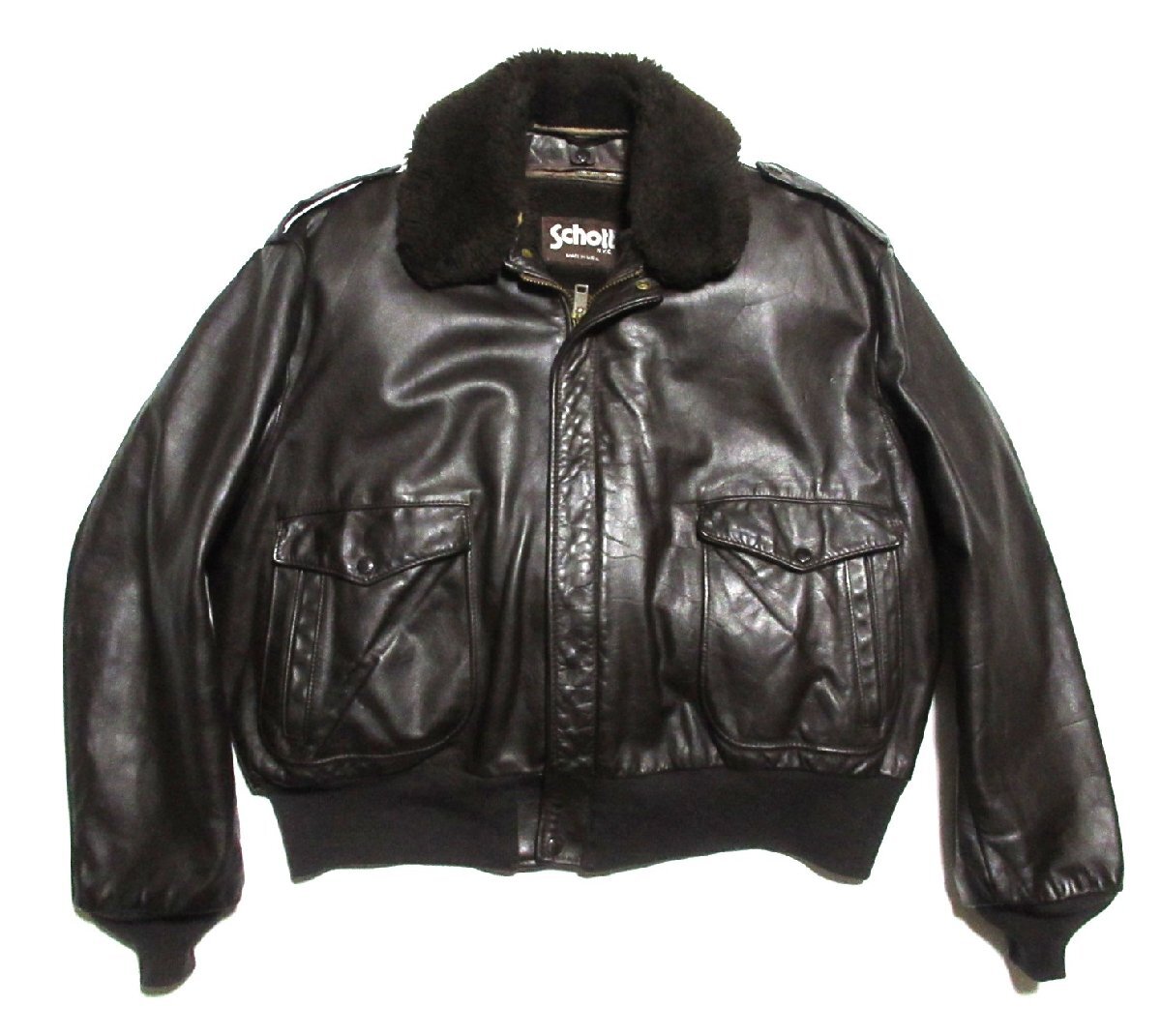 稀少 ビッグサイズ54 90's Schott ショット 184SM A-2 レザー 稀少 ビッグサイズ54 90's Schott ショット 184SM A-2 レザー