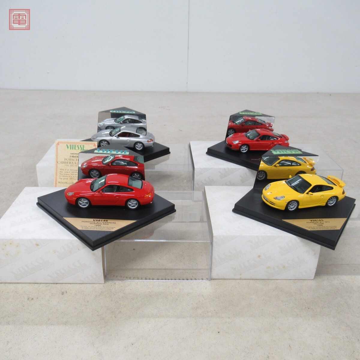 ビテス 1/43 ポルシェ 911 カレラ/ターボ/GT3 まとめ4点セット ビテス 1/43 ポルシェ 911 カレラ/ターボ/GT3 まとめ4点セット