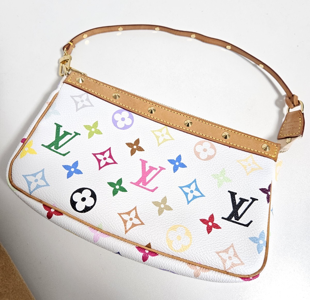 美品 ルイヴィトン マルチカラー アクセソワール ポーチ ハンドバッグ ショルダーバッグ 正規_画像2