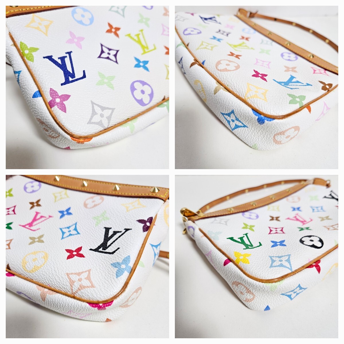 美品 ルイヴィトン マルチカラー アクセソワール ポーチ ハンドバッグ ショルダーバッグ 正規_画像8