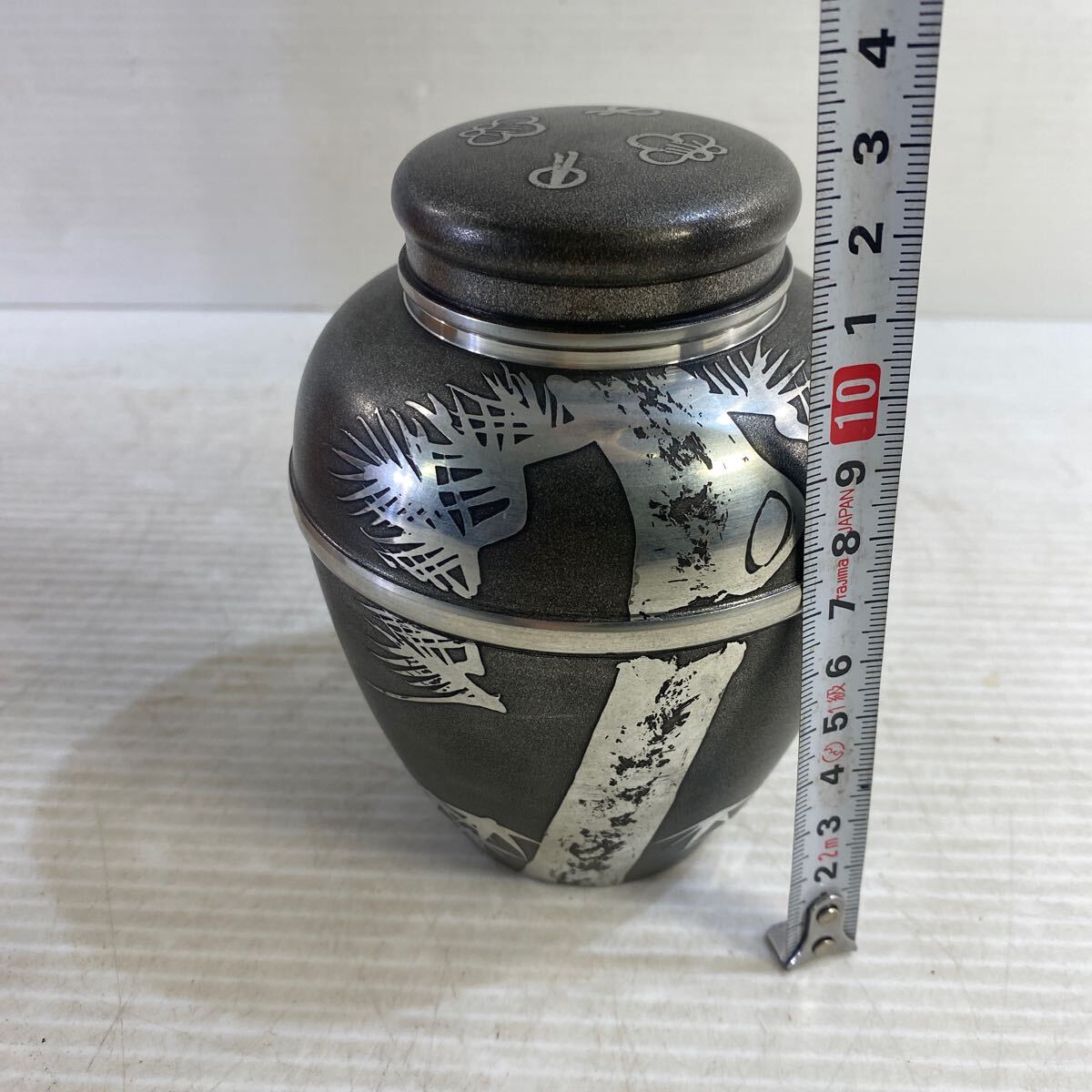 訳あり 記念品記載あり 本錫 薩摩 浅田 茶入 茶壷 茶壺 錫製 訳あり 記念品記載あり 本錫 薩摩 浅田 茶入 茶壷 茶壺 錫製