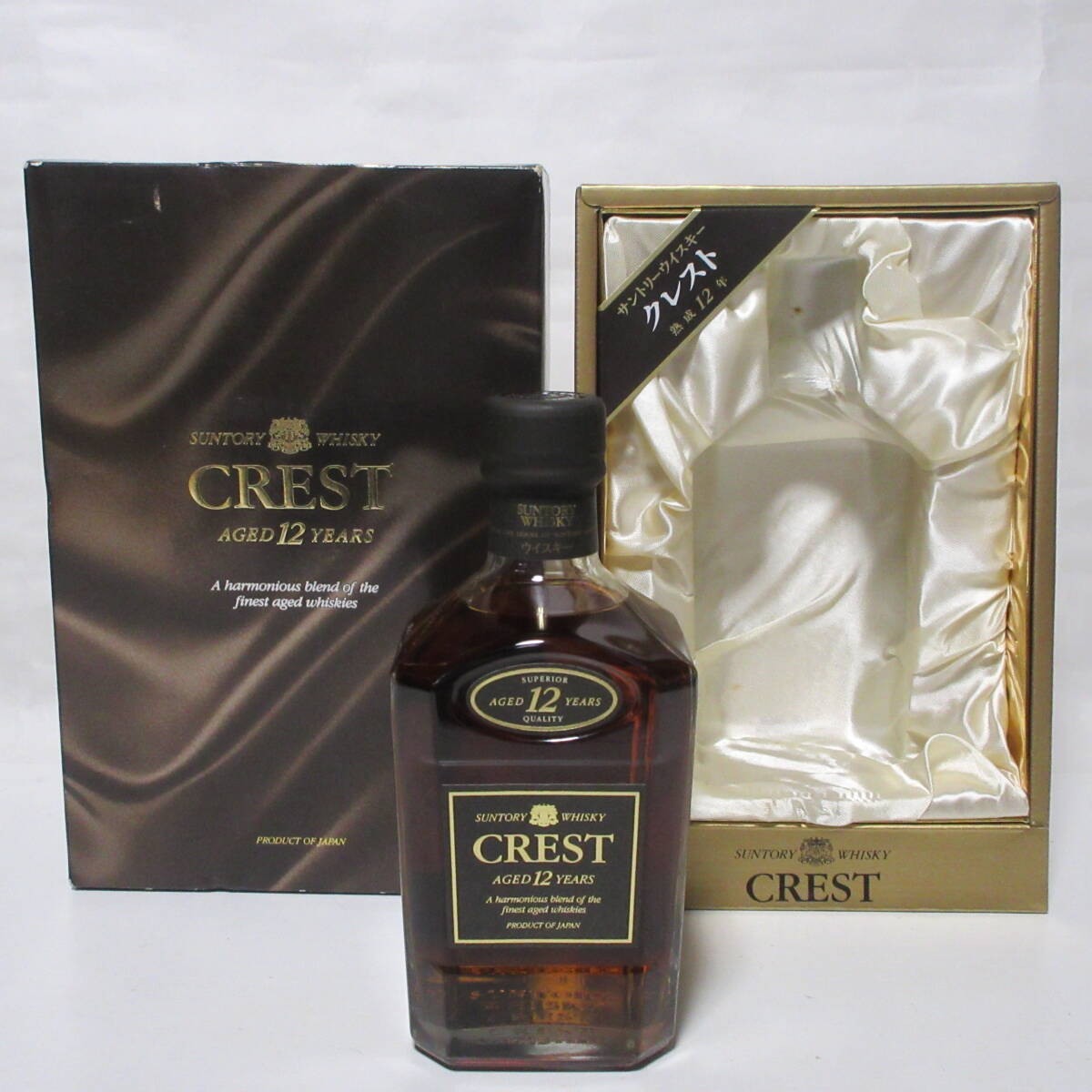 未開栓 SUNTORY WHISKY CREST AGED12YEARS 箱付き サントリー 未開栓 SUNTORY WHISKY CREST AGED12YEARS 箱付き サントリー