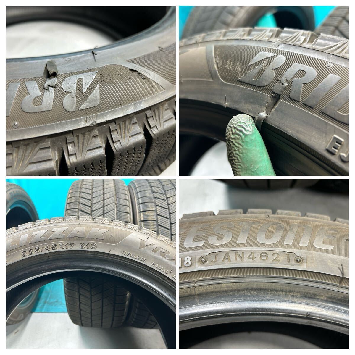 2021年製225/45R17 バリ山!中古タイヤ4本セット BRIDGESTONE 2021年製225/45R17 バリ山!中古タイヤ4本セット BRIDGESTONE